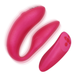 VIBRATEUR CHORUS POUR COUPLES AVEC COMMANDE DE SQUEEZE ROSE