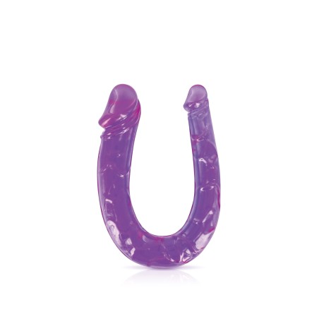 Glamy, double dong flexible vaginal et anal violet 29,5cm