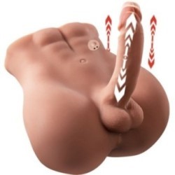 BERTLETT DILDO ASS GODE RÉALISTE ET MASTURBATEUR ANUS POSITION FRONTALE AVEC POUSSÉE 18 CM