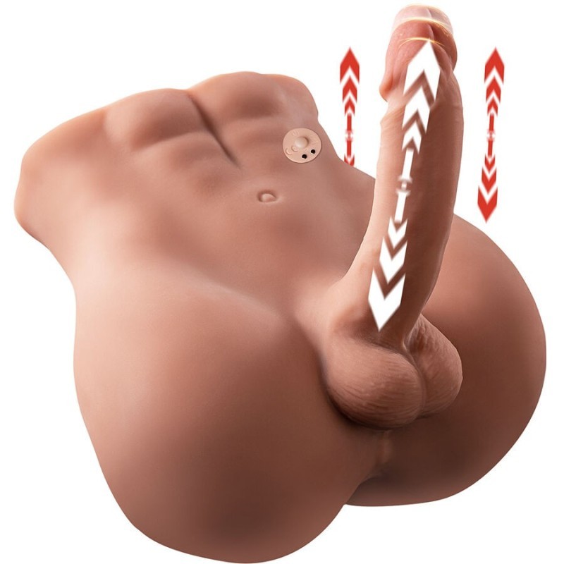 BERTLETT DILDO ASS GODE RÉALISTE ET MASTURBATEUR ANUS POSITION FRONTALE AVEC POUSSÉE 18 CM