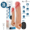 ARNOLD L VIBRATEUR MANCHON PÉNIS EN SILICONE AVEC TÉLÉCOMMANDE 16 CM -Ø- 4,5 CM