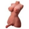 XISE - MAGNIFIQUE TORSE FÉMININ LADY BOY AVEC GODE AVEC VIBRATION ET POUSSÉE 49 CM
