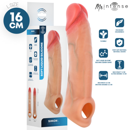 SIMON L PROTECTION PÉNALE EN SILICONE 16 CM -Ø- 4,5 CM