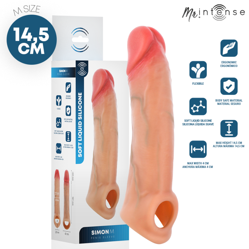 SIMON M MANCHON PÉNIS EN SILICONE 14,5 CM -Ø- 4 CM