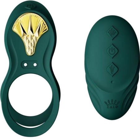 COCKRING ZALO - BAGUE VIBRANTE COUPLES BAYEK VERTE