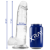 GODE BITE TRANSPARENTE AVEC BOULES 22 CM -O- 4.6 CM