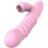 VIBRATEUR MULTIFONCTION AVEC LANGUE STIMULANTE EFFET CHALEUR ROSE