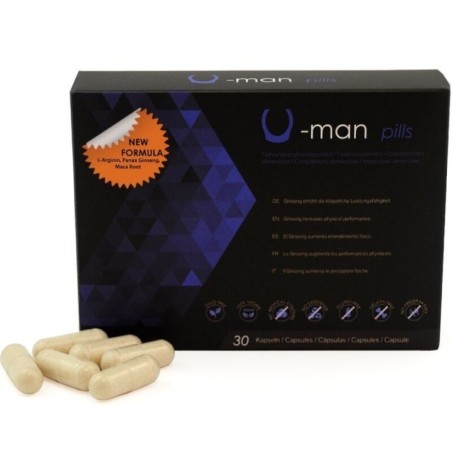 U-MAN 30 Capsules – Augmente Taille & Puissance Sexuelle | 500 Cosmetics