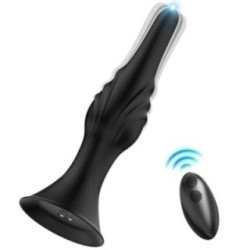 VIBRATEUR & PLUG ANAL TÉLÉCOMMANDE NOIR