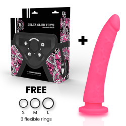 DELTA CLUB - TOYS HARNAIS + DONG FLESH SILICONE 20 CM -O- 4 CM