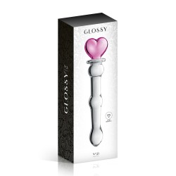 Glossy Toys n°21, gode en verre cœur 20cm