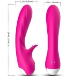 VIBRATEUR ROMANCE AVEC STIMULATEUR FUCHSIA
