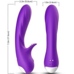 VIBRATEUR ROMANCE AVEC STIMULATEUR VIOLET