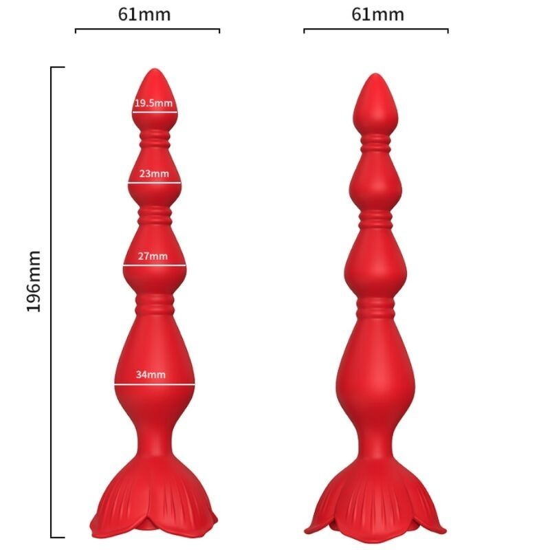 VIBRATEUR ROSE PAGODE & PLUG ANAL ROUGE VIBRATEUR ROSE PAGODE & PLUG ANAL ROUGE