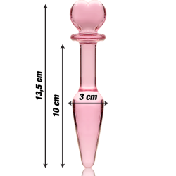 Plug en verre Borosilicate modèle 7 13,5cm diamètre 3 cm