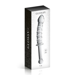 Glossy Toys n°16, gode en verre avec poignée 23cm