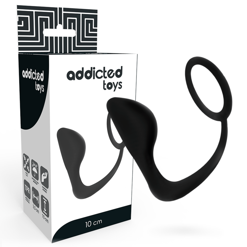 ADDICTED TOYS - PLUG ANAL AVEC ANNEAU PÉNIS NOIR ADDICTED TOYS - PLUG ANAL AVEC ANNEAU PÉNIS NOIR