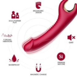 VIBRATEUR & ROTATEUR PRINCE DILDO ROUGE