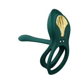 COCKRING ZALO - BAGUE VIBRANTE COUPLES BAYEK VERTE