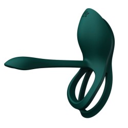 COCKRING ZALO - BAGUE VIBRANTE COUPLES BAYEK VERTE