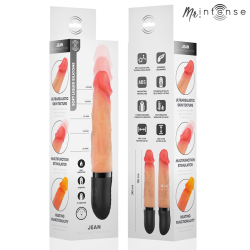 MR INTENSE - JEAN VIBRATEUR HAUT ET BAS EN SILICONE AVEC EFFET CHAUFFANT 24 CM -Ø- 3,8 CM