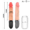 JEAN VIBRATEUR HAUT ET BAS EN SILICONE AVEC EFFET CHAUFFANT 24 CM -Ø- 3,8 CM
