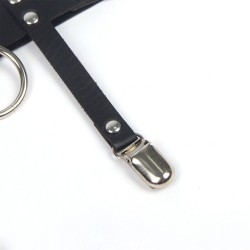 Jarretelle punk en cuir ajustable