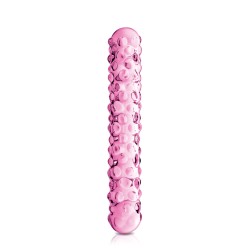 Glossy Toys n°6, double dong en verre perlé 17cm