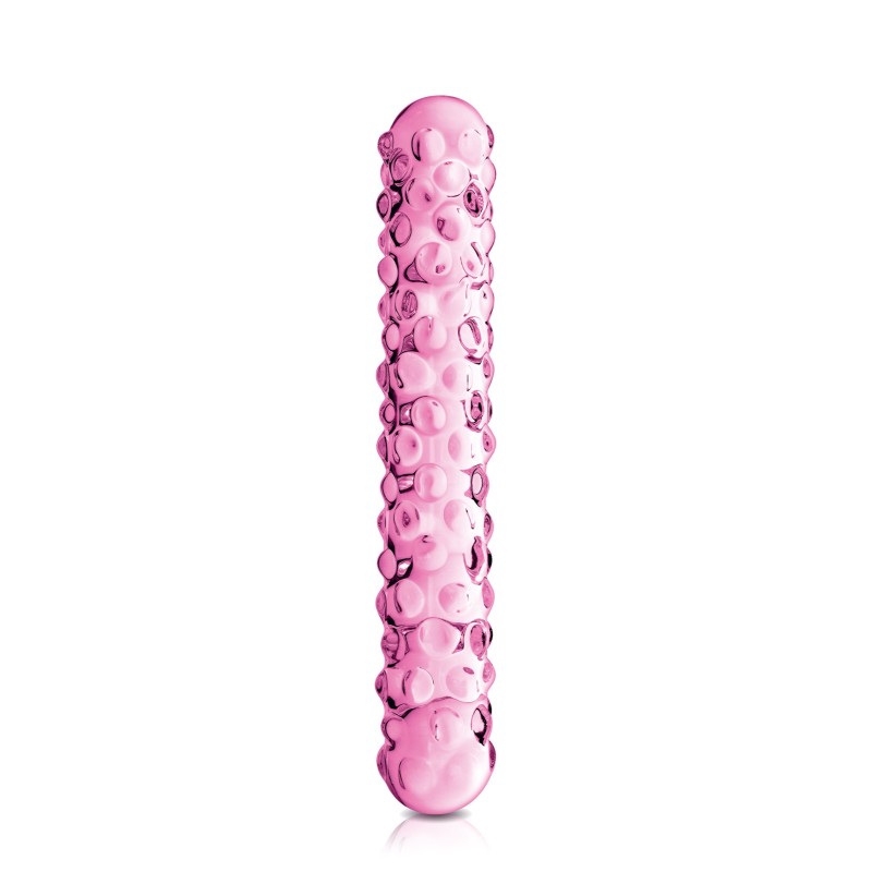 Glossy Toys n°6, double dong en verre perlé 17cm