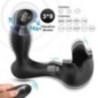 VIBRATEUR SURROUND ANAL & STIMULATEUR TESTICULOS TÉLÉCOMMANDE NOIR