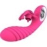 VIBRATEUR VICKY RABBIT AVEC LANGUE ANNEAU DE TIRAGE FUCHSIA