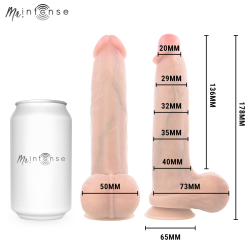 BRUCE S GODEMICHET EN SILICONE AVEC TESTICULES 17,8 CM -Ø- 4 CM