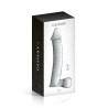 Glossy Toys n°15, gode en verre réaliste avec testicules 21cm