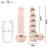 BRUCE M GODE EN SILICONE AVEC TESTICULES 20 CM -Ø- 4,5 CM