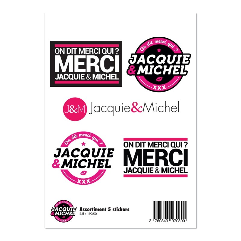 Assortiment 5 stickers J&M Assortiment 5 stickers J&M
