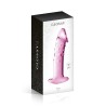 Glossy Toys n°3, gode réaliste en verre avec poignée de retrait 18 cm