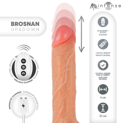 BROSNAN RÉALISTE MULTIFONCTIONNEL AVEC VIBRATION, TÉLÉCOMMANDE HAUT/BAS, 22 CM - OU - 4 CM