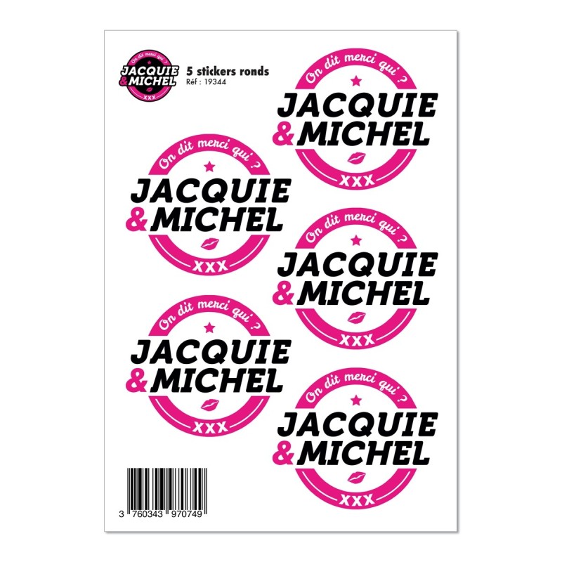 5 stickers J&M blanc logo rond 5 stickers J&M blanc logo rond