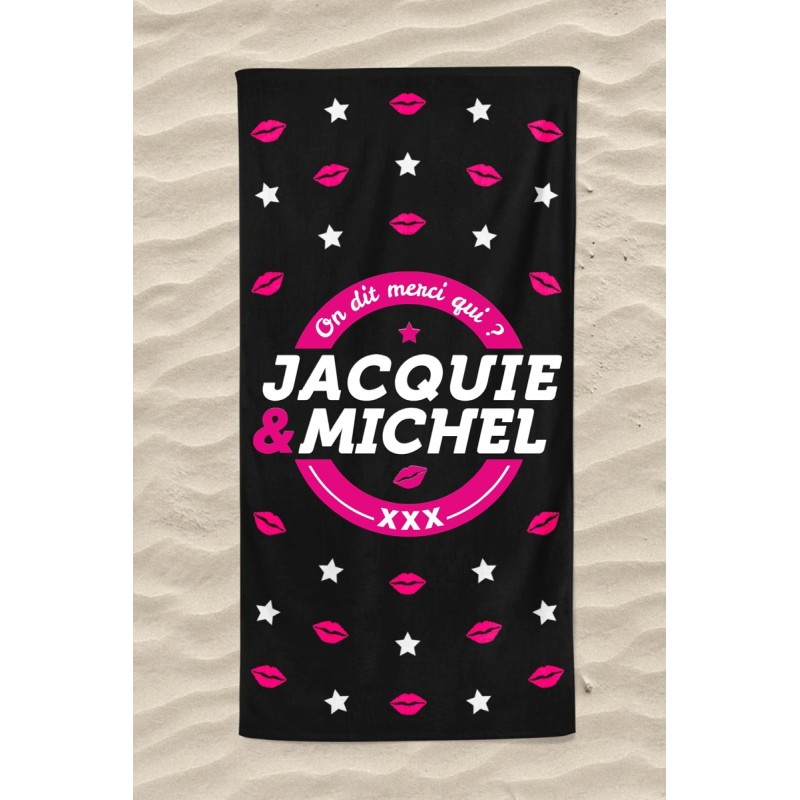 Serviette de plage Jacquie et Michel Bisous Serviette de plage Jacquie et Michel Bisous