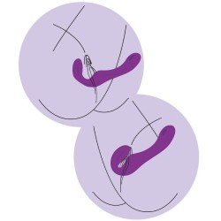 VIBROMASSEUR SANS STRAPLESS 2 EN 1 AVEC TÉLÉCOMMANDE