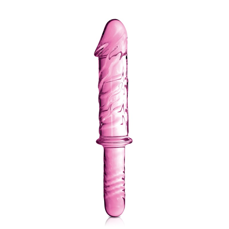 Glossy Toys n°12, gode réaliste en verre avec poignée 28cm