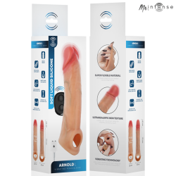 ARNOLD L VIBRATEUR MANCHON PÉNIS EN SILICONE AVEC TÉLÉCOMMANDE 16 CM -Ø- 4,5 CM