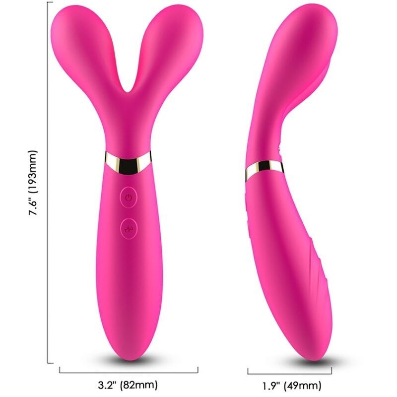 Y-WAND MASSAGE & VIBRATEUR DOUBLE TÊTE FUCHSIA