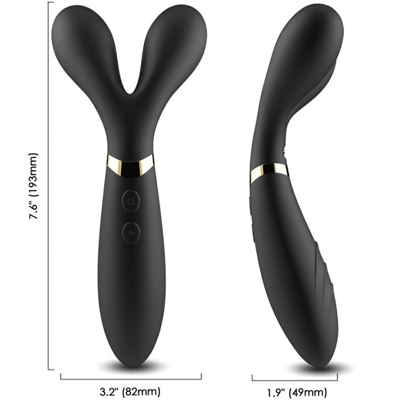 Y-WAND MASSAGE & VIBRATEUR DOUBLE TÊTE NOIR