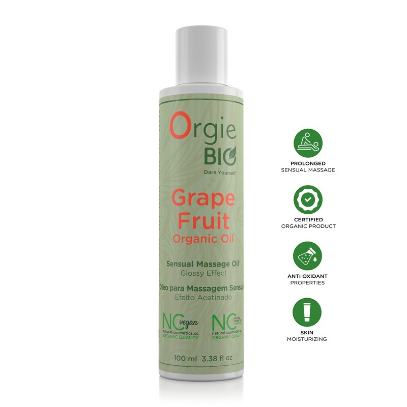 Huile de massage Bio au pamplemousse - Orgie Huile de massage Bio au pamplemousse - Orgie