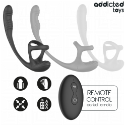 PLUG ANAL AVEC VIBRATION, ONDULATION À 360° ET STIMULATEUR DE TESTICULES