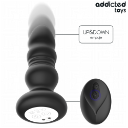PLUG ANAL ROTATIF ET VIBRANT, TÉLÉCOMMANDE AVEC LUMIÈRE LED