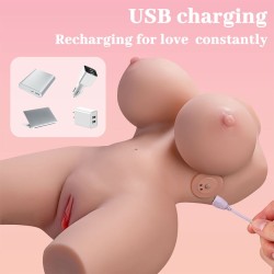 XISE - FRIEDA TORSE FÉMININ RÉALISTE AVEC VIBRATION 36 CM