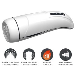 Masturbateur vibrant et chauffant avec voix Marissa