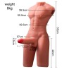 XISE - JASON DEMI-CORPS TORSE HOMME RÉALISTE AVEC POUSSÉES ET VIBRATIONS 55 CM